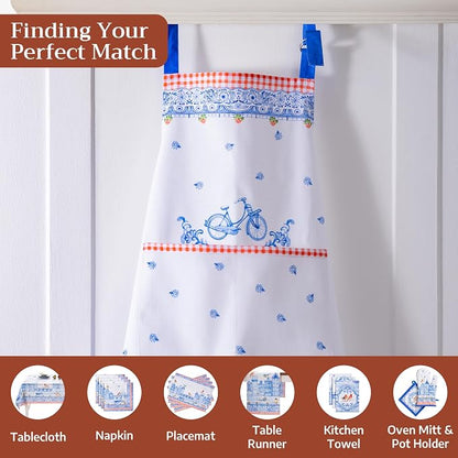 Maison d' Hermine 100% Cotton Apron for women with Pocket Kitchen Chef Apron for Men Cooking Spring Summer