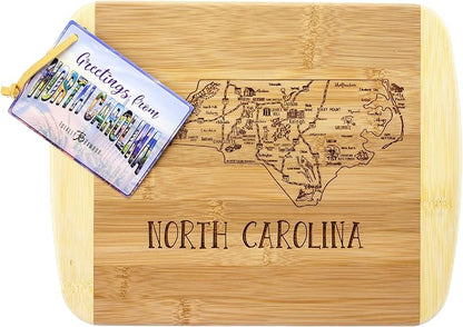 Totally Bamboo A Slice of Life North Carolina State Serving and Cutting Board, 11" x 8.75"