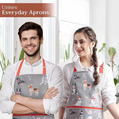 Maison d' Hermine 100% Cotton Apron for women with Pocket Kitchen Chef Apron for Men Cooking Spring Summer
