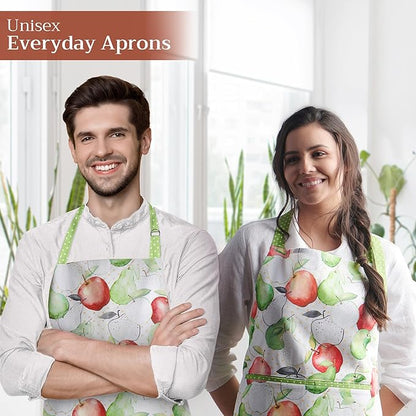 Maison d' Hermine 100% Cotton Apron for women with Pocket Kitchen Chef Apron for Men Cooking Spring Summer