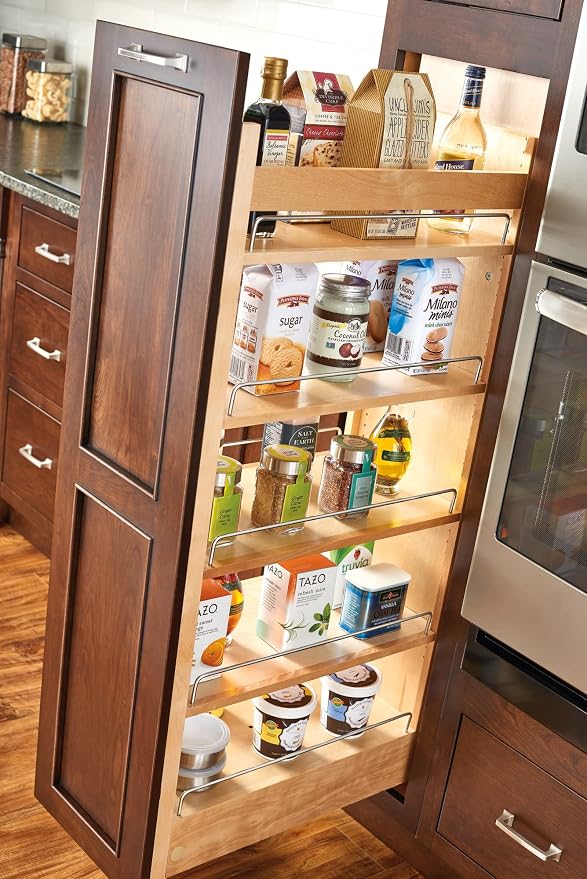 Rev-A-Shelf PULLOUT, Pant Try, Wood, 43" H X 8" W