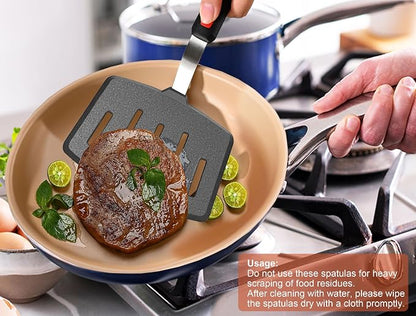 Mixed 5 Piece Silicone Spatula Set, 600F Heat-Resistant No-Melt Rubber Spatula Handle and Blade - Kitchen Cooking Utensils for Nonstick Cookware, Spatula Turner for Egg,Pancake,Burger- Dishwasher Safe
