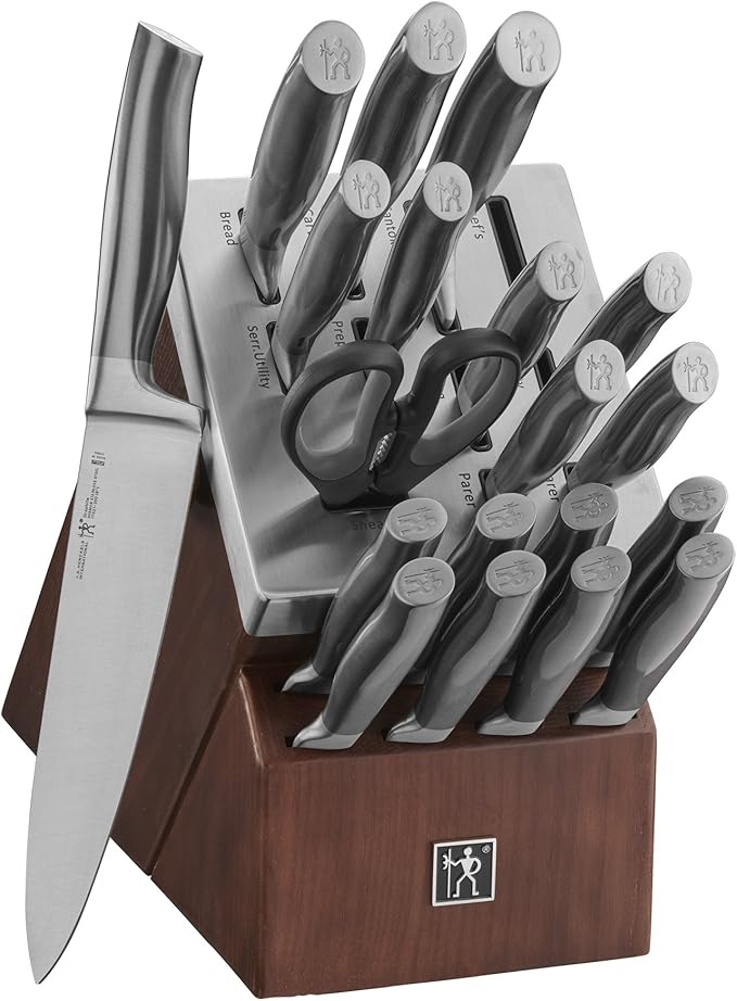 HENCKELS J.A International Graphite 20-pc Self-Sharpening Block Set, Brown, Silver