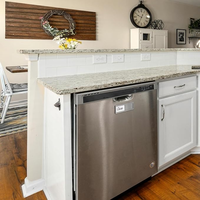 Dishwasher Clean Dirty Sign-Stainless Steel Clean Dirty Magnet for Dishwasher,Dishwasher Slider Easy To Indicator - Kitchen Gadgets