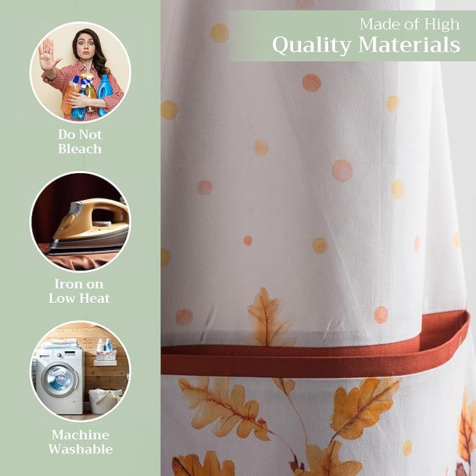 Maison d' Hermine 100% Cotton Apron for women with Pocket Kitchen Chef Apron for Men Cooking Spring Summer