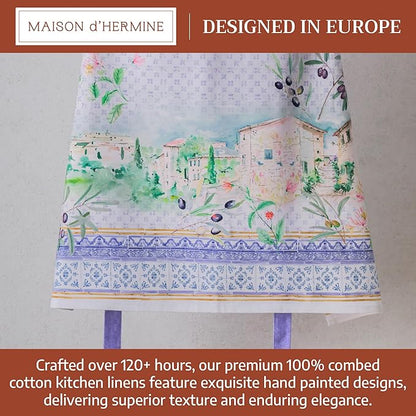 Maison d' Hermine 100% Cotton Apron for women with Pocket Kitchen Chef Apron for Men Cooking Spring Summer