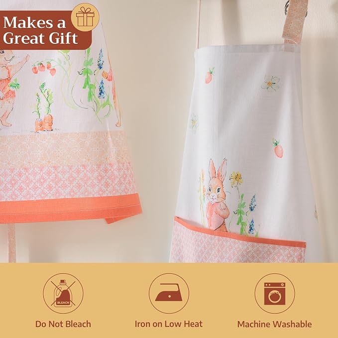 Maison d' Hermine 100% Cotton Apron for women with Pocket Kitchen Chef Apron for Men Cooking Spring Summer