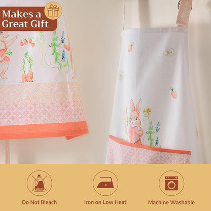 Maison d' Hermine 100% Cotton Apron for women with Pocket Kitchen Chef Apron for Men Cooking Spring Summer