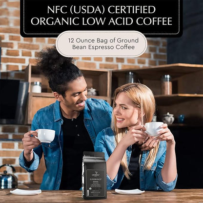 Lifeboost Espresso Ground Coffee - Non-GMO Low Acid Single Origin USDA Organic Espresso Coffee - Third Party Tested For Mycotoxins & Pesticides (Espresso Ground, 12oz, Pack of 3)