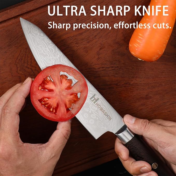 Kitchen Knife Set,High Carbon Stainless Steel Chef Knife Set,Sharp Forged Blade Professional Kitchen Knives Set with Ergonomic Handle, 3PCS Knives Set for kitchen with Gift Box