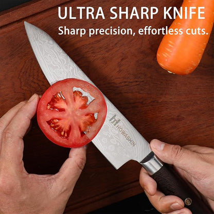 Kitchen Knife Set,High Carbon Stainless Steel Chef Knife Set,Sharp Forged Blade Professional Kitchen Knives Set with Ergonomic Handle, 3PCS Knives Set for kitchen with Gift Box