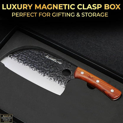 Hand-Forged Professional Butcher Knife (SERBIAN CHEF KNIFE)