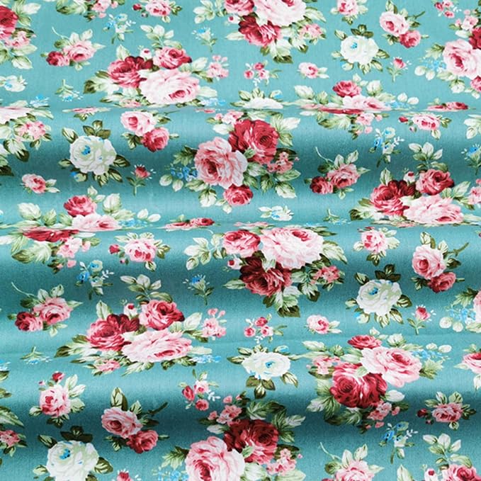 Nodsaw 14-Piece Vintage Floral Fat Quarters Fabric Bundles - 18" x 22" Pre-Cut 100% Cotton Quilting Fabric - Retro Floral Prints Material for Sewing, Quilting, and DIY Crafts