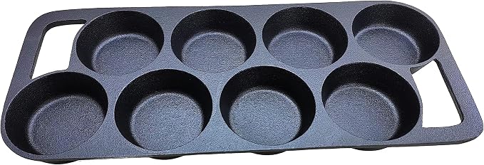 HAWOK Cast Iron Cake pan with 8 Molds…