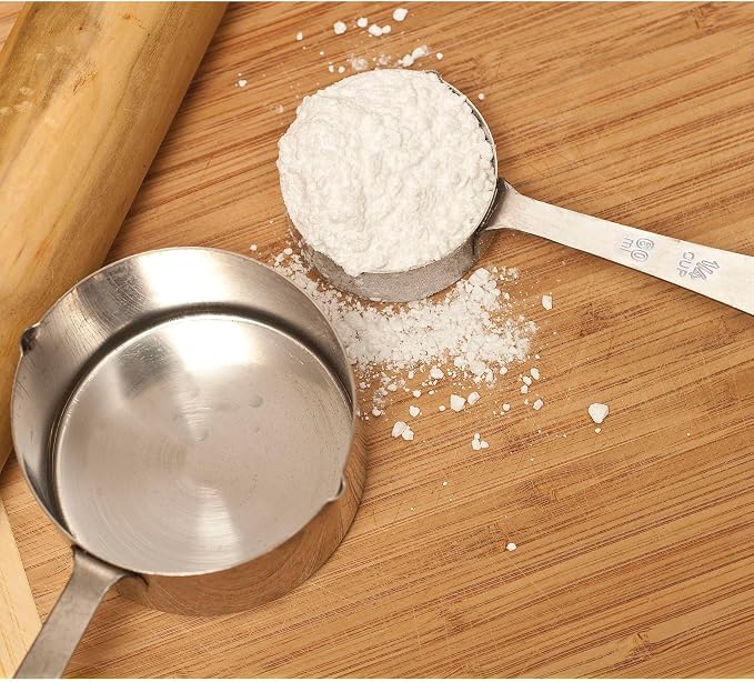 Mrs. Anderson’s Baking Measuring Cups with Pour Spouts, Heavyweight 18/8 Stainless Steel, 4-Piece Set