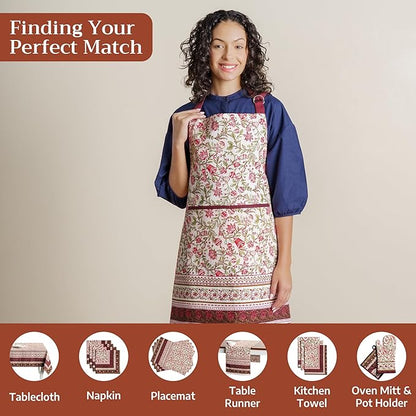 Maison d' Hermine 100% Cotton Apron for women with Pocket Kitchen Chef Apron for Men Cooking Spring Summer