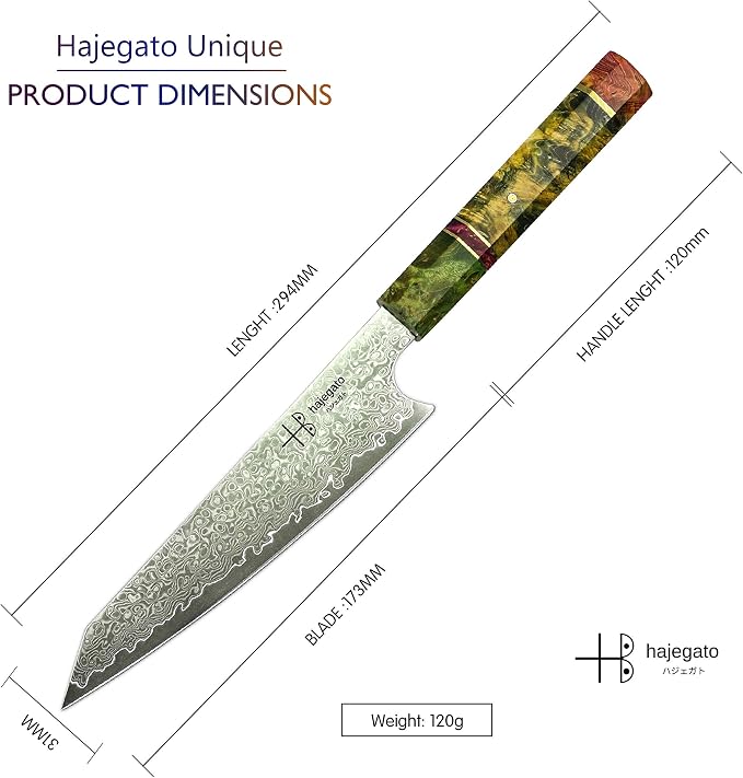 Damascus Chef Knife Petty Unique One Of Kind Handle Professional 6 Inch Japanese Chefs Kitchen Knife Vg10 67 Layers Damascus Steel Knive with Sheath