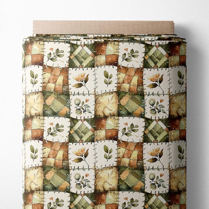 100% Cotton Fabric by the Yard – Turkish Quality Quilting & Sewing Fabric, 1 Yard x 1.69 Yards Wide, Patchwork Cotton for Crafts