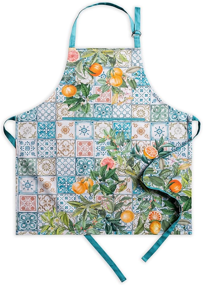 Maison d' Hermine 100% Cotton Apron for women with Pocket Kitchen Chef Apron for Men Cooking Spring Summer