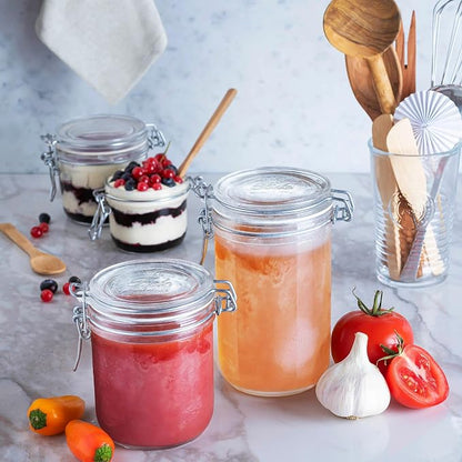 Bormioli Rocco Fido Cylinder Airtight Glass Canister (25.25 oz, 33.75 oz, 46 oz), BPA-Free Ingredient Storage Jar - Ideal for Fermentation, Pantry Organization Essentials, Canning - Dishwasher Safe