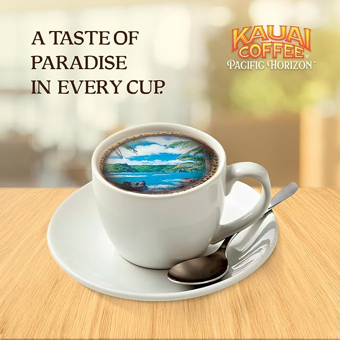 Kauai Hawaiian Ground Coffee, Vanilla Macadamia Nut Flavor (10 oz Bag) - 10% Hawaiian Coffee from Hawaii's Largest Coffee Grower - Bold, Rich Blend, 10 oz