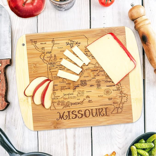 Totally Bamboo A Slice of Life Missouri State Serving and Cutting Board, 11" x 8.75"