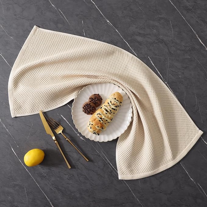 Homaxy 100% Cotton Kitchen Towels and Dishcloths Set, 12 x 12 Inches and 13 x 28 Inches, Set of 12 Bulk Kitchen Towels Set, Ultra Soft Absorbent Dish Cloths for Washing Dishes, Multicolor