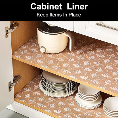 Cooyes Drawer Liner Shelf Liners for Kitchen Cabinets Refrigerator Liners Waterproof & Oil-Proof Kitchen Cupboard Liner Drawer Mats EVA Material Non Adhesive Fridge Liner for Shelves