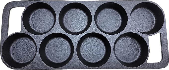 HAWOK Cast Iron Cake pan with 8 Molds…