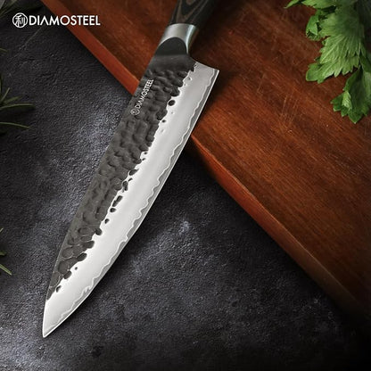 8 Inch Japanese Chef Knife, 3-Layer 9CR18MOV High Carbon Stainless Steel Gyuto Knife with Pakkawood Handle, Professional Kitchen Knife in Premium Gift Box