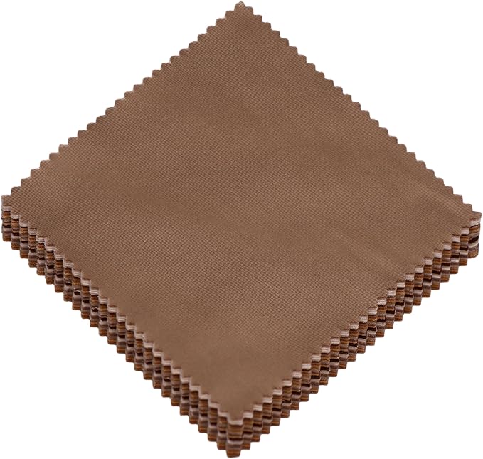 Nodsaw 42Pcs Solid Fabric Charm Packs for Quilting 5 inch, Cotton Quilting Fabric Squares 5x5 inch for Quilting, Sewing, Quilt, Bags, Apparel, and Crafts - Brown White Cream Ivory Natural Parchment