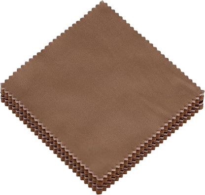 Nodsaw 42Pcs Solid Fabric Charm Packs for Quilting 5 inch, Cotton Quilting Fabric Squares 5x5 inch for Quilting, Sewing, Quilt, Bags, Apparel, and Crafts - Brown White Cream Ivory Natural Parchment