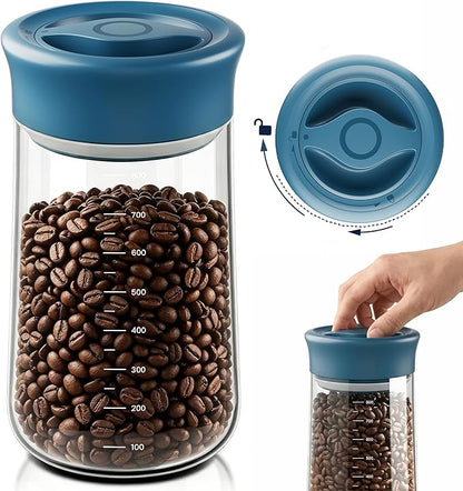 OURCABECUE Wide Mouth Mason Jar 27 oz, 2026 Upgrade 90° Rotating Lid Glass Storage Jar, Food Grade Overnight Oats & Yogurt Jar, Dry Snacks Candies jar