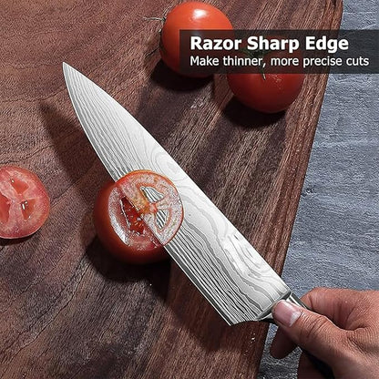 Chef Knife 8 Inch - Razor Sharp High Carbon Stainless Steel Kitchen Knife, Multipurpose Cooking Knife for Chopping Meat & Veggies, Ideal Gift