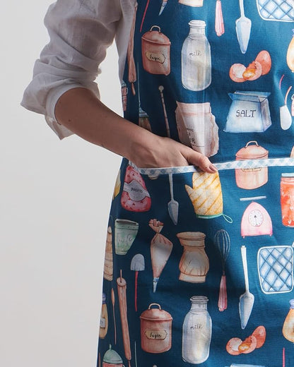 Maison d' Hermine 100% Cotton Apron for women with Pocket Kitchen Chef Apron for Men Cooking Spring Summer