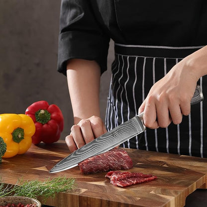 Wakoli EDIS 6-Piece Damascus Kitchen Knife Set – Professional Chef Knives Set with VG10 Core Blades, 67-Layer Damascus Steel & Ergonomic Pakkawood Handles – Premium Kitchen Knives in Elegant Gift Box