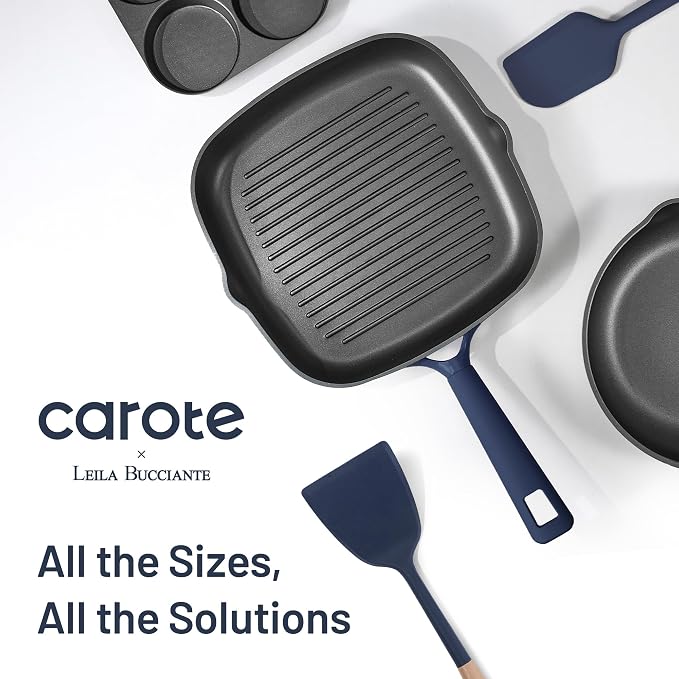 CAROTE 31PCS Pots and Pans Set, Nonstick Cookware Set Kitchen Non Stick Induction Titanium Cookware Non-toxic Granite Cooking set, PFOA Free