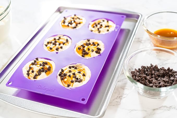 Bakerpan Silicone Round Baking Molds 2.5" - Set of 2 Nonstick Molds for Muffin Tops, Whoopie Pies, Mini Tarts, Mini Cheesecakes, Cookies & Eggs - BPA-Free
