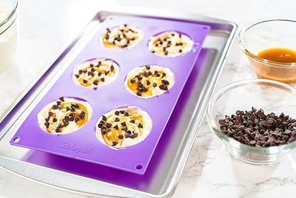Bakerpan Silicone Round Baking Molds 2.5" - Set of 2 Nonstick Molds for Muffin Tops, Whoopie Pies, Mini Tarts, Mini Cheesecakes, Cookies & Eggs - BPA-Free