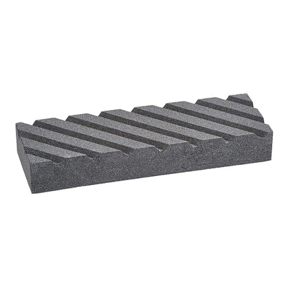 Amazon Basics Whetstone Knife Sharpening Stone Set, Double-sided 400/1000 and 3000/8000 Grit Stones, Flattening Stone with Angle Guide, Non-Slip Bamboo Base, 3 Count, Black & Grey