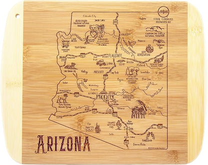 Totally Bamboo A Slice of Life Arizona State Serving and Cutting Board, 11" x 8.75"