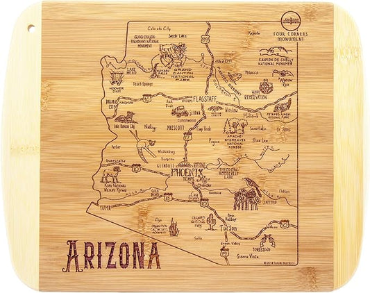 Totally Bamboo A Slice of Life Arizona State Serving and Cutting Board, 11" x 8.75"
