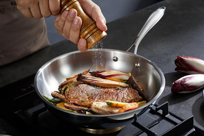 10 Pcs Stainless Steel Pots and Pan Sets for Various Cooking Needs | 5 Ply Clad, Compatible with All Cooktops, PTFE, PFAS and PFOA Free, Dishwasher Safe, Oven Safe Up to 800F