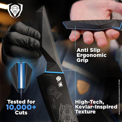 DALSTRONG Knife Block Set - BATMAN™ Edition - Shadow Black Edition - High Carbon 7Cr17MoV Steel - Black Titanium Kitchen Knife - Collection Item - G10 Handles - Chef's Knife Cooking Chef Knife