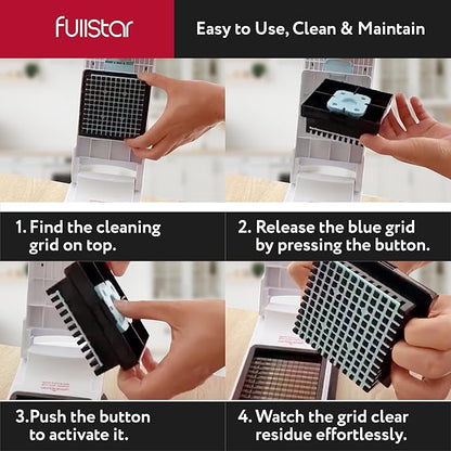Fullstar Vegetable Chopper & Mandoline Slicer for Kitchen - Food Chopper with Container, Cheese Grater, Home Essentials & Kitchen Gadgets (9 in 1, White/Black)