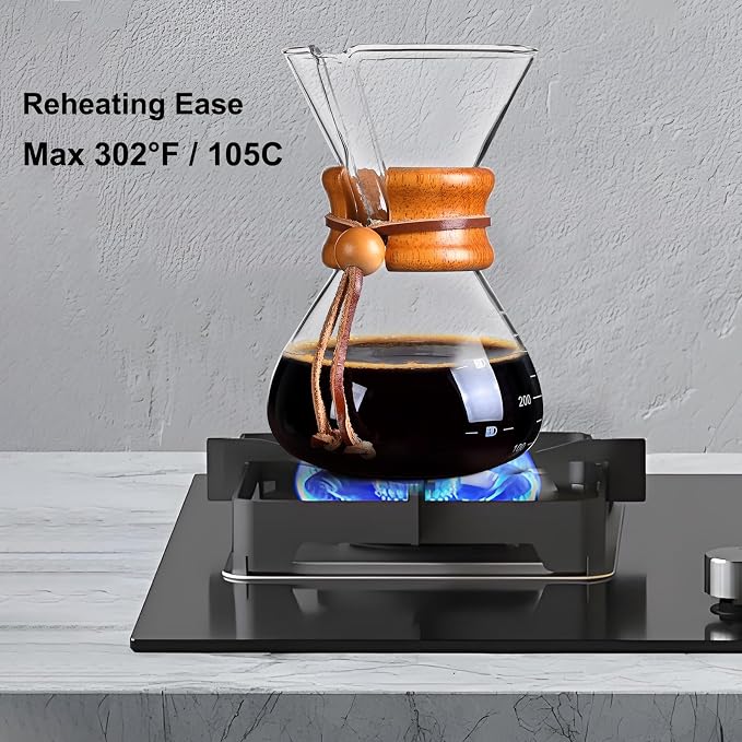 FrutPunch Pour Over Coffee Maker with Stainless Steel Filter, Pour Over Coffee,Pour Over Coffee Dripper, 13.5 OZ, Drip Coffee Maker, High Heat Resistant Carafe, also for Camping, Hiking