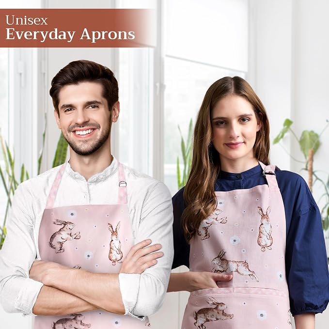 Maison d' Hermine 100% Cotton Apron for women with Pocket Kitchen Chef Apron for Men Cooking Spring Summer