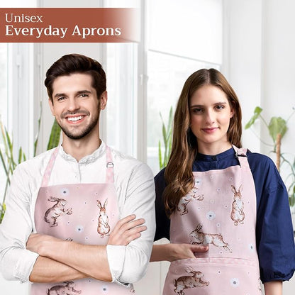 Maison d' Hermine 100% Cotton Apron for women with Pocket Kitchen Chef Apron for Men Cooking Spring Summer
