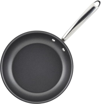 Rachael Ray 70033 Professional Stainless Steel/Hard Anodized Nonstick Cookware Pots and Pans Set, 11 Piece - Gray and Silver