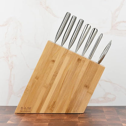 Global 8 Piece Knife Set with Bamboo Block